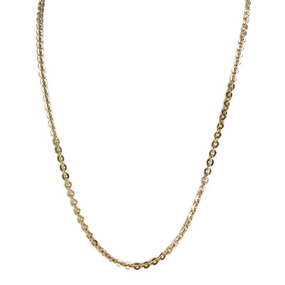 Tweedehands ketting van 750 geelgoud, forçat-schakels, 56 cm - afbeelding 1