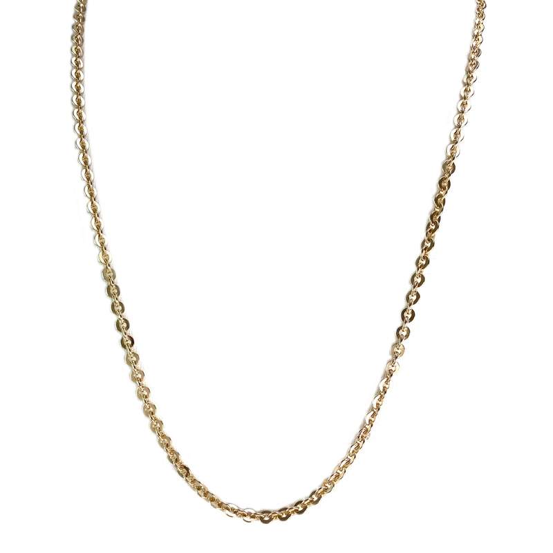 Chaîne d'occasion or 750 jaune maille forçat 56 cm - vue 1