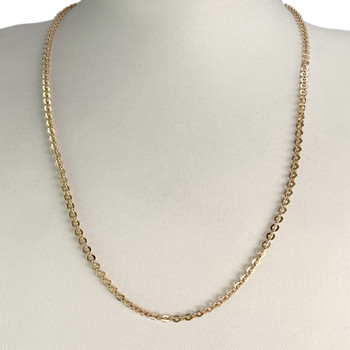 Tweedehands gouden ketting 750 gele maliënkolder 56 cm