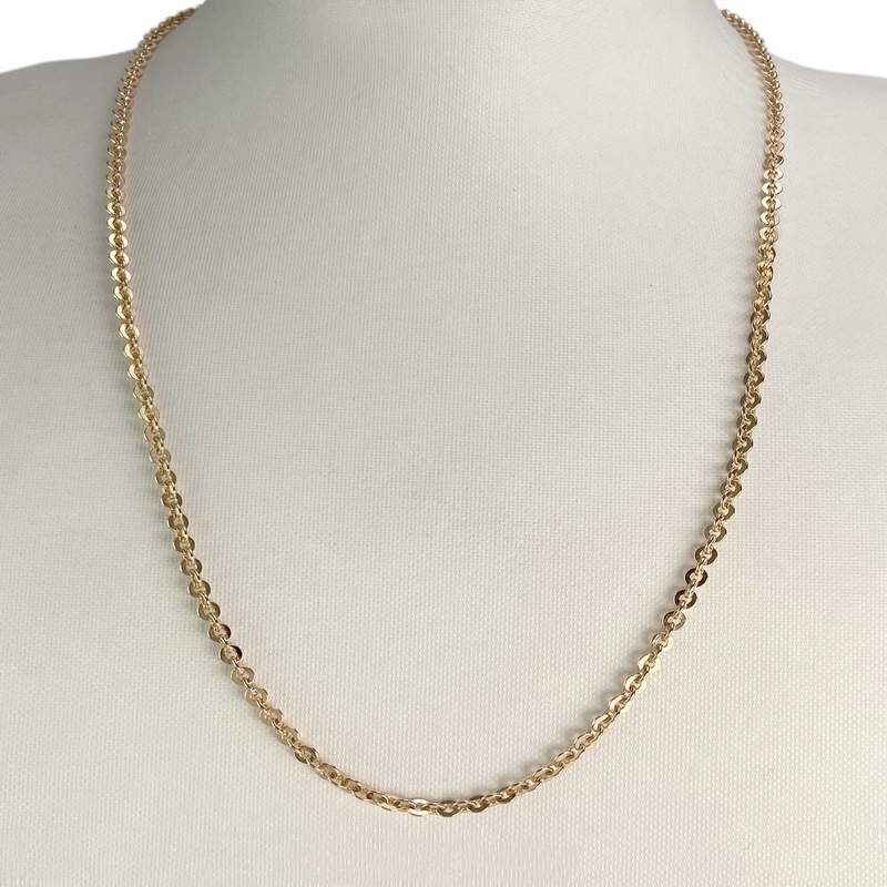 Chaîne d'occasion or 750 jaune maille forçat 56 cm - vue 2