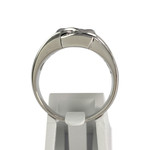 Tweedehands ring van 750 witgoud met saffier en diamanten - afbeelding 3