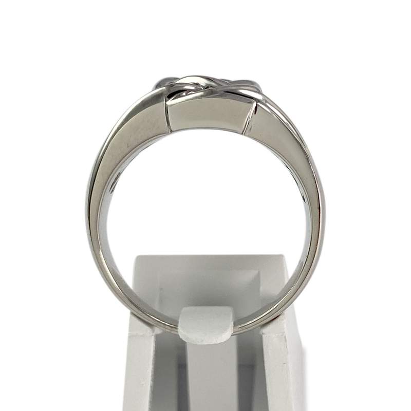 Bague d'occasion or 750 blanc saphir, diamants - vue 3