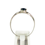 Bague d'occasion or 375 blanc topaze traitée London blue - vue 3