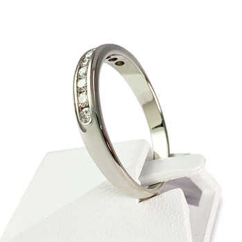 Bague d'occasion or 750 blanc diamants