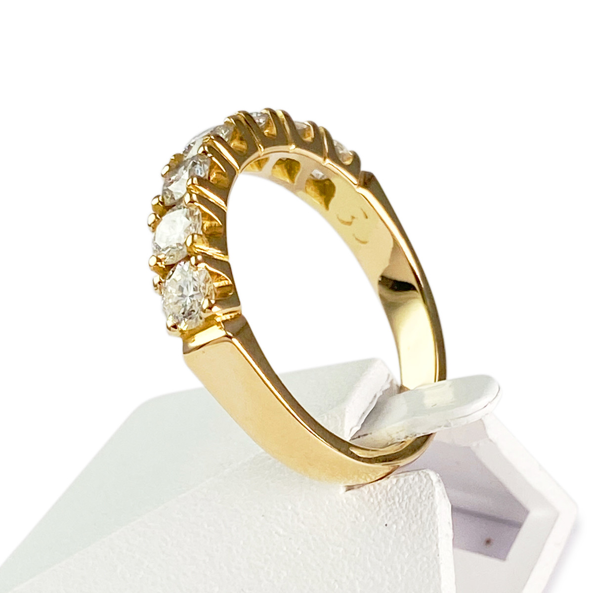Bague d'occasion or 750 jaune diamants - vue 2