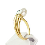 Bague d'occasion or 750 jaune perles Keshi - vue 2