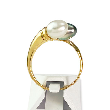 Bague d'occasion or 750 jaune perles Keshi