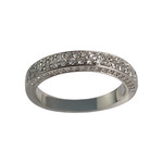 Bague d'occasion or 750 blanc diamants - vue 1