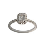 Bague d'occasion or 750 blanc diamants - vue 1