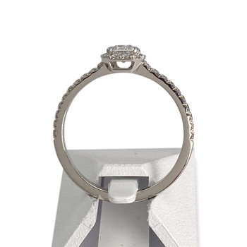 Bague d'occasion or 750 blanc diamants