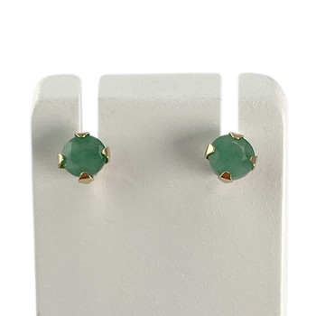 Boucles d'oreilles d'occasion or 585 jaune émeraudes