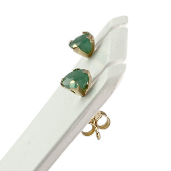 Boucles d'oreilles d'occasion or 585 jaune émeraudes