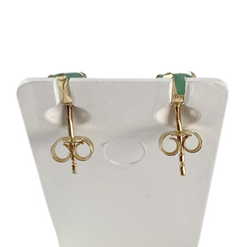 Boucles d'oreilles d'occasion or 585 jaune émeraudes