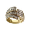 Tweedehands gouden ring 750 gele diamanten - bekijk 1.