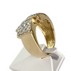 Tweedehands gouden ring 750 gele diamanten - bekijk 2.