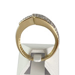 Bague d'occasion or 750 jaune diamants - vue 3