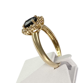 Bague d'occasion or 750 jaune saphir, diamants