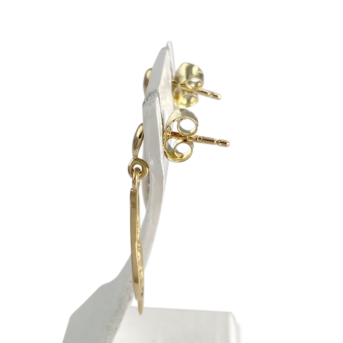 Boucles d'oreilles d'occasion  or 2 tons 750 diamants - vue 2