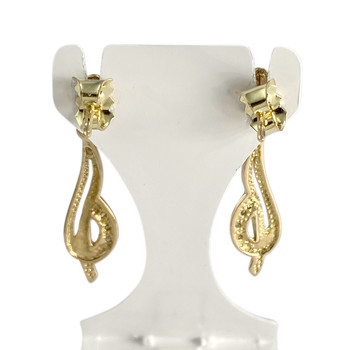 Boucles d'oreilles d'occasion  or 2 tons 750 diamants