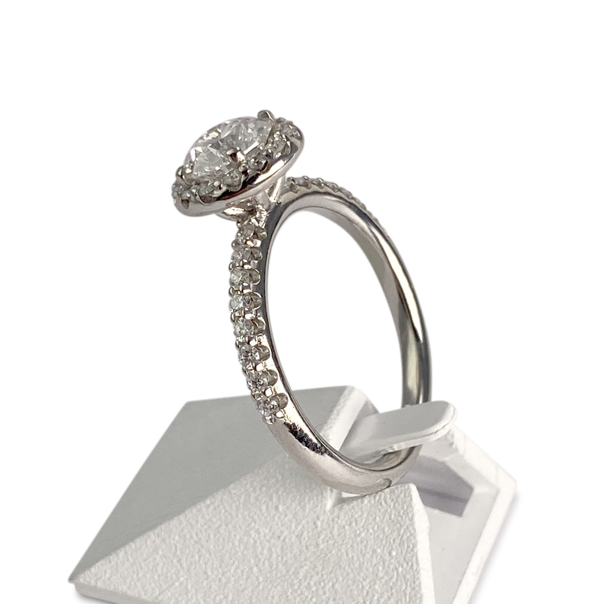 Bague d'occasion or 585 blanc diamants - vue 2