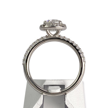 Bague d'occasion or 585 blanc diamants