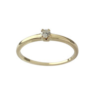 Solitaire d'occasion or 750 jaune diamant