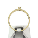 Solitaire d'occasion or 750 jaune diamant - vue 3
