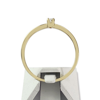 Solitaire tweedehands goud 750 gele diamant