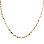 Used 14K yellow gold chain with horse-link and alternating links, 47 cm - view 1