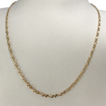 Used 14K yellow gold chain with horse-link and alternating links, 47 cm - view 2