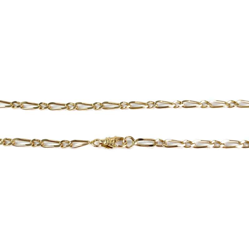 Chaîne d'occasion or 750 jaune maille cheval et alternée 47 cm - vue 3