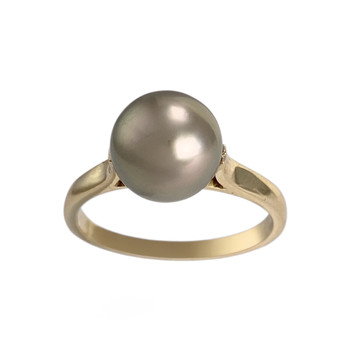 Bague d'occasion or 750 jaune perle de Tahiti