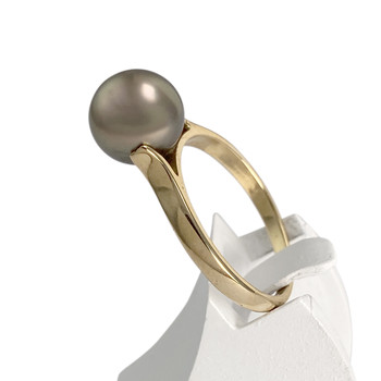 Bague d'occasion or 750 jaune perle de Tahiti