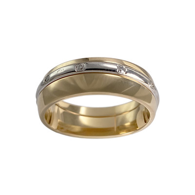 Bague d'occasion 2 ors 750 diamants - vue 1