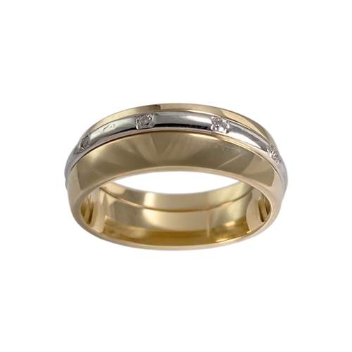 Tweedehands ring 2 goud 750 diamanten