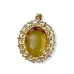 Pendentif d'occasion or 585 jaune corindon synthétique - vue 2