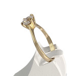 Solitaire d'occasion or 750 jaune zirconia - vue 2