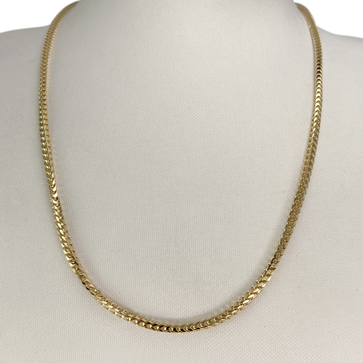 Tweedehands ketting van 750 geelgoud met fantasie-schakels - afbeelding 2