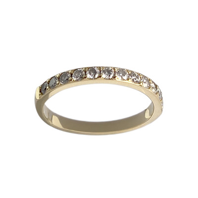 Bague d'occasion or 750 jaune diamants - vue 1
