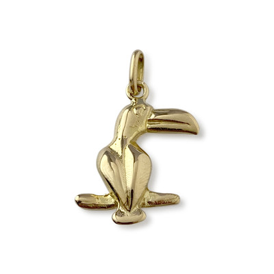 Pendentif d'occasion or 750 jaune motif toucan - vue 1