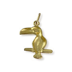 Pendentif d'occasion or 750 jaune motif toucan - vue 2