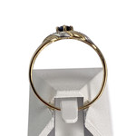 Bague d'occasion  or 750 2 tons diamants, saphir - vue 3