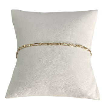 Bracelet d'occasion or 750 jaune maille cheval et alternée