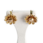 Boucles d'oreilles d'occasion or 750 jaune fleur - vue 1