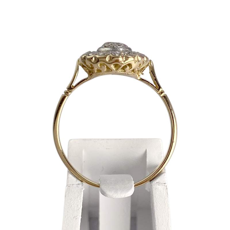 Bague d'occasion  or 750 2 tons diamants - vue 3