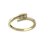 Bague d'occasion or 750 jaune diamants - vue 1
