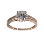 Bague d'occasion or 375 rose zirconias - vue 1