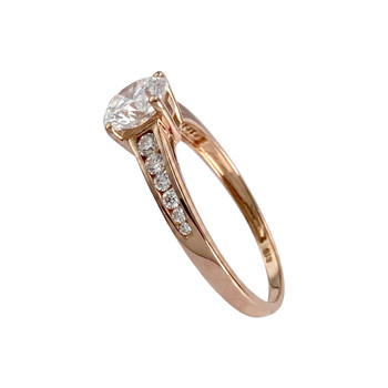 Bague d'occasion or 375 rose zirconias