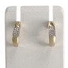 Boucles d'oreilles d'occasion or 750 jaune diamants - vue V1