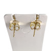 Boucles d'oreilles d'occasion or 750 jaune diamants - vue V3